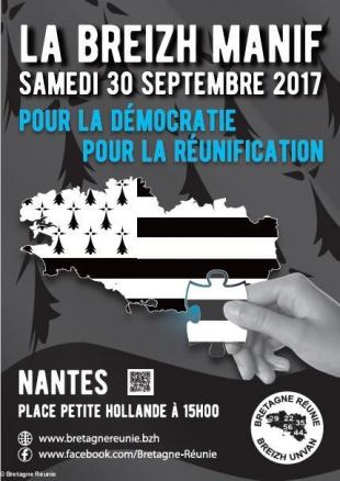 affiche de la Breizh Manif, 30 septembre 2017, Nantes