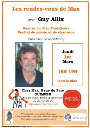 Affiche rendez-vous de Max mars 2018