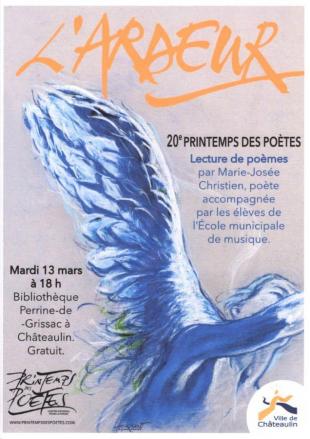 L'ardeur, 20ème Printemps des Poètes à la Bibliothèque de Châteaulin