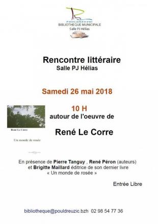 Affiche Rencontre autour de l'oeuvre de René Le Corre