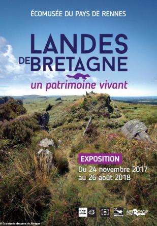 Affiche de l'exposition Landes de Bretagne, un patrimoine vivant.