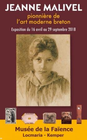 Affiche de l'exposition Jeanne Malivel, Kemper été 2018.