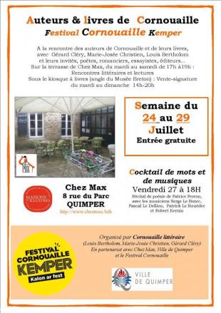 Affiche Auteurs & livres de Cornouaille 2018