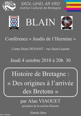 Affiche pour la conférence ICB à Blaen/Blain.