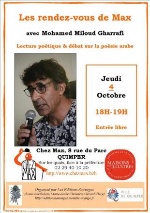 Chez Max, affiche rdv de Max, octobre 2018