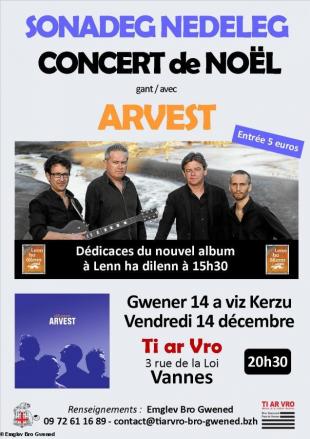 Sonadeg Nedeleg / Concert de Noël avec Arvest