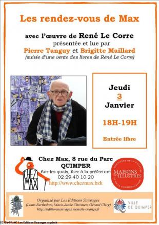 Affiche janvier 2019, rdv de Max avec René Le Corre