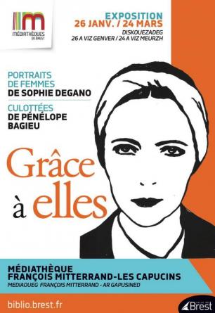 Affiche exposition "Grâce à elles " aux Capucins