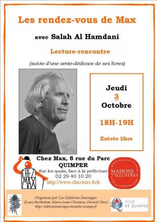 Les rendez-vous de Max, affiche octobre 2019