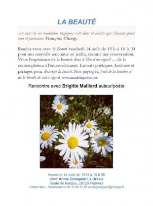 Rencontre en poésie à la lumière de la beauté