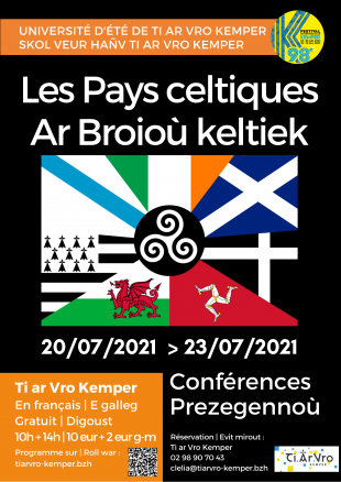 affiche de l'université d'été du festival de Cornouaille 2021