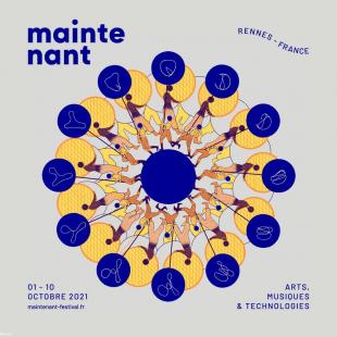 Le visuel de la 21ème édition de Maintenant est la première création du festival présentée au public. Pont entre passé et futur, c’est à la fois un clin d’œil aux prémices du cinéma d’animation et l’illustration d’un monde en pleine mutation. C'est un phénakistiscope réalisé par le duo d'artistes <B>Icinori</B>