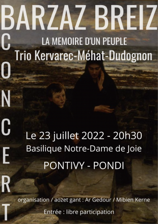 Affiche concert bombarde et orgue Pontivy