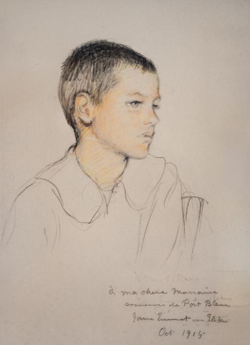 Le fils unique de Le Braz, tué au front à 19 ans pendant une tournée de son père aux Etats-Unis, quelques mois avant de l'entrée en guerre des Etats-Unis aux côtés des Alliés